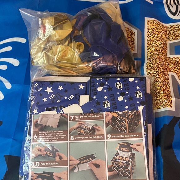 Blue and Gold Graduation Banner - Picture 2 of 2